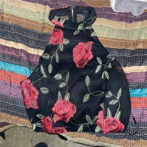 Forever 21 small crop top flower design